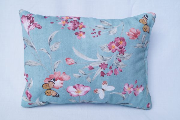 Lavendelkissen Türkise Blüten – weiches Duftkissen mit wunderschönem Blumenmotiv