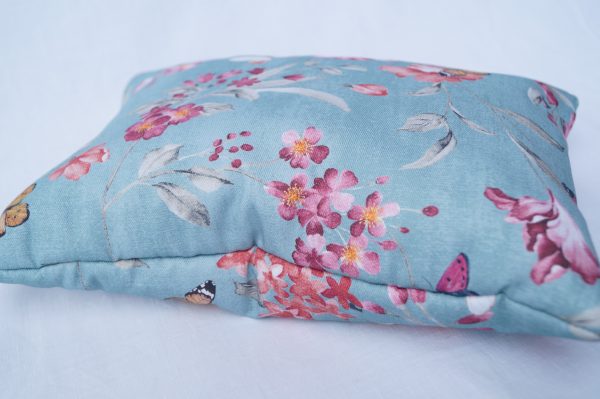Lavendelkissen Türkise Blüten – weiches Duftkissen mit wunderschönem Blumenmotiv