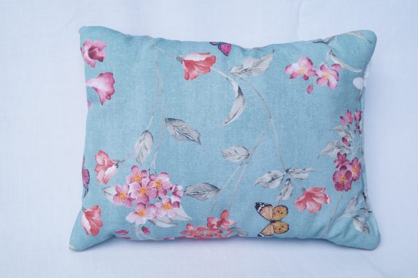 Lavendelkissen Türkise Blüten – weiches Duftkissen mit wunderschönem Blumenmotiv