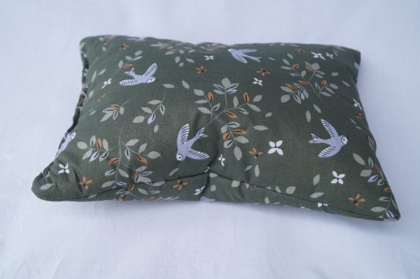 Lavendelkissen Vogel Khaki – gemütliches Duftkissen mit Lavendel und wunderschönem Vogelmotiv