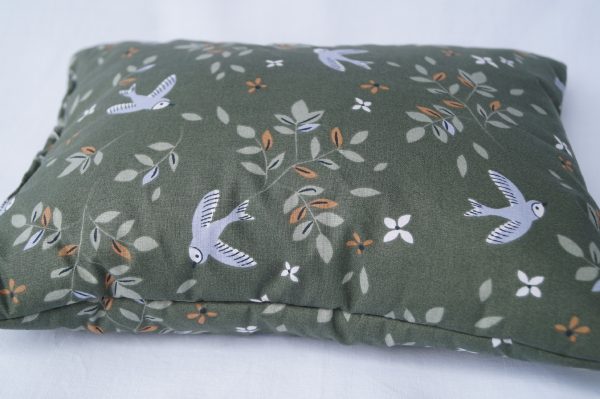 Lavendelkissen Vogel Khaki – gemütliches Duftkissen mit Lavendel und wunderschönem Vogelmotiv
