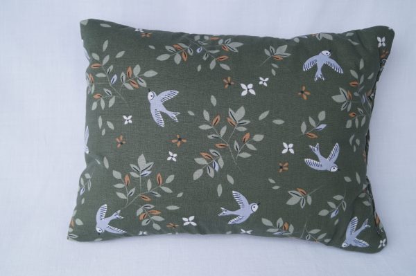 Lavendelkissen Vogel Khaki – gemütliches Duftkissen mit Lavendel und wunderschönem Vogelmotiv