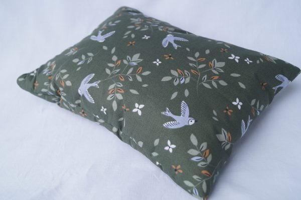 Lavendelkissen Vogel Khaki – gemütliches Duftkissen mit Lavendel und wunderschönem Vogelmotiv