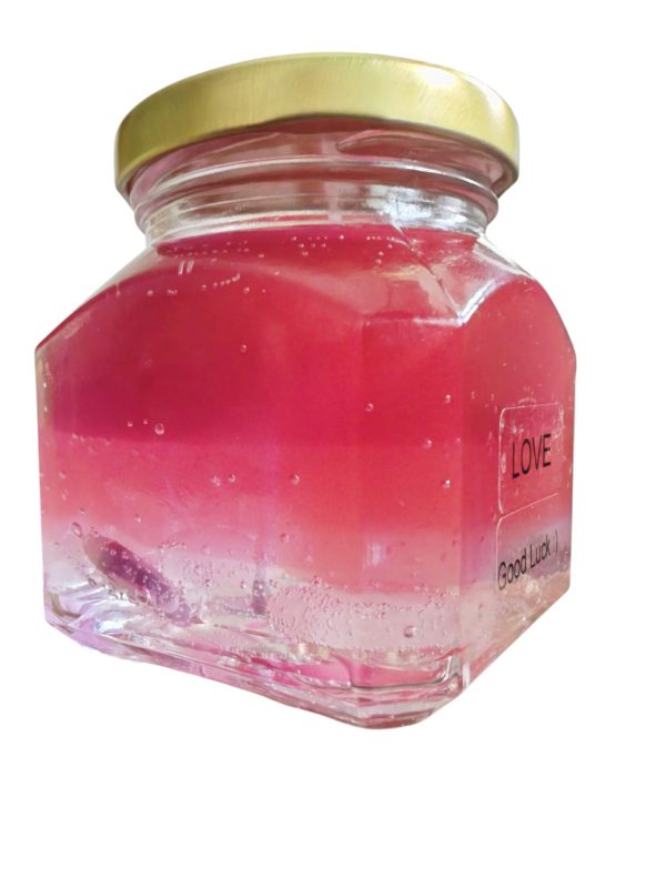 🕯️ Kerze für Glück und Liebe – mit Rosenquarz, Amethyst und Bergkristall ✨💖