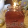 🕯️ Kerze für Glück und Liebe – mit Rosenquarz, Amethyst und Bergkristall ✨💖