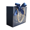 Elegante blaue Geschenktasche – für 1 bis 2 Kerzen