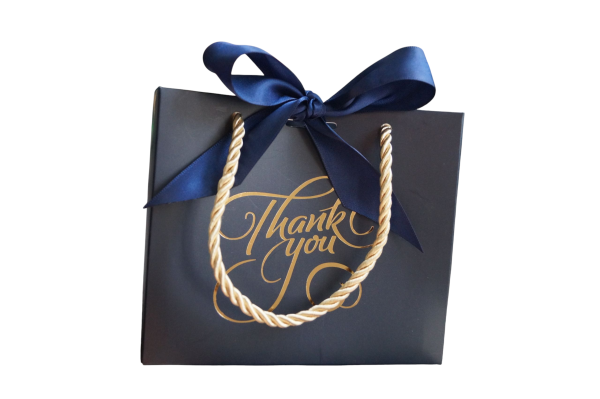 Elegante blaue Geschenktasche – für 1 bis 2 Kerzen