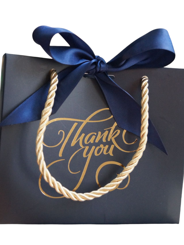 Elegante blaue Geschenktasche – für 1 bis 2 Kerzen