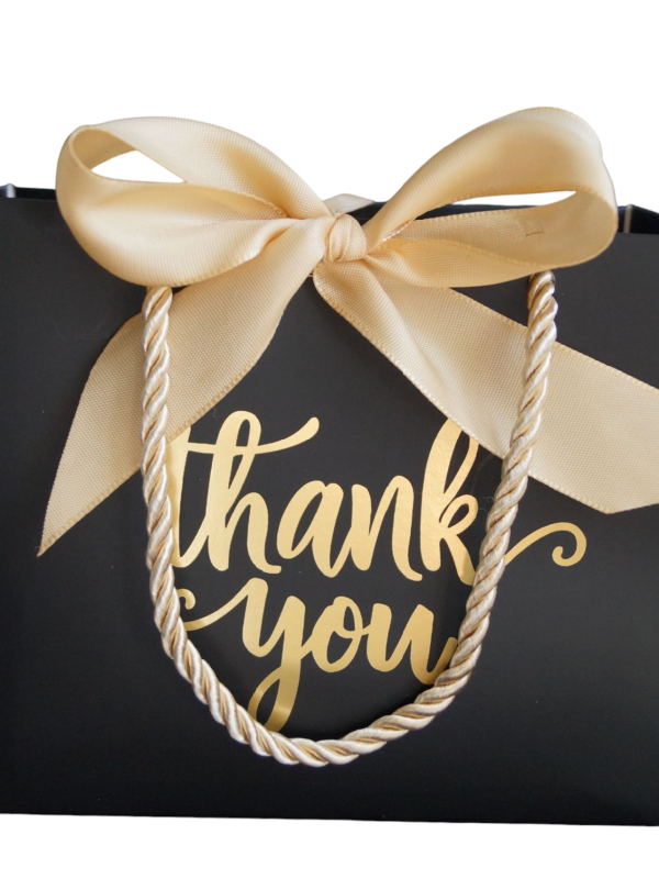 Elegante schwartzes Geschenktasche – für 1 bis 2 Kerzen