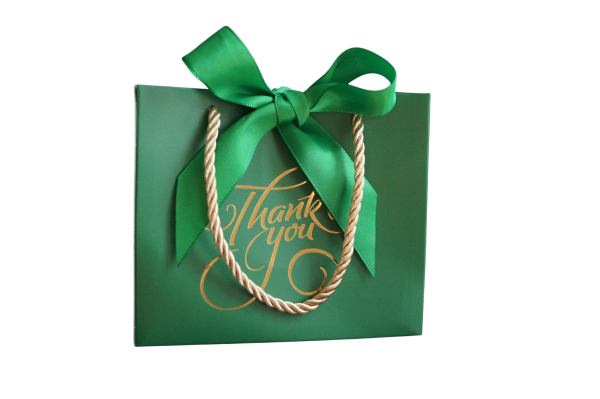 Elegante grüne Geschenktasche – für 1 bis 2 Kerzen