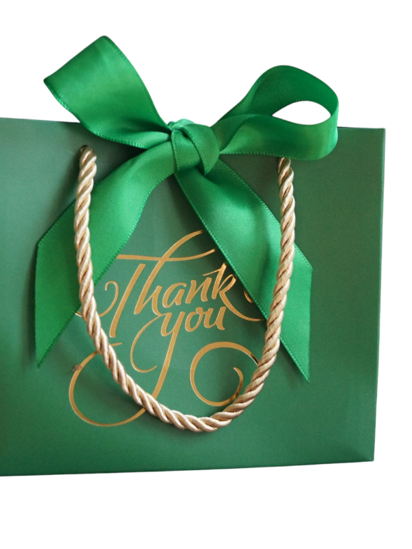 Elegante grüne Geschenktasche – für 1 bis 2 Kerzen