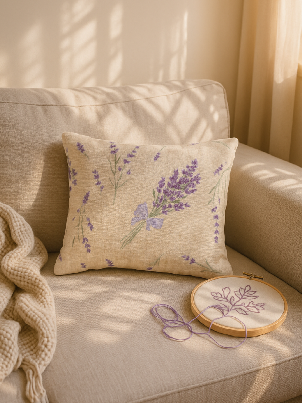 Lavendelkissen mit Schleife – romantisches Duftkissen mit Lavendel