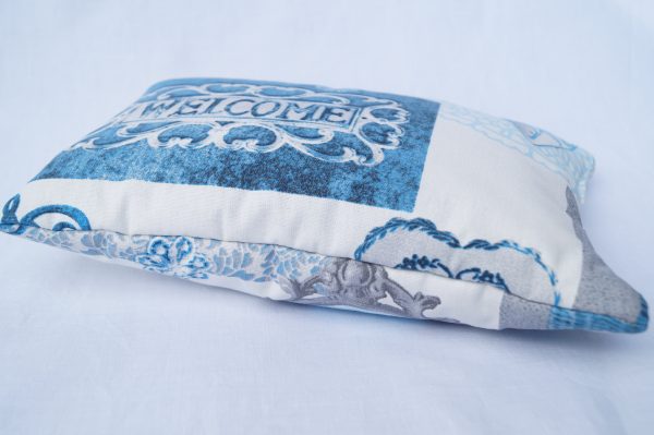 Lavendelkissen Nostalgie Blau – gemütliches Duftkissen mit nostalgischem Motiv