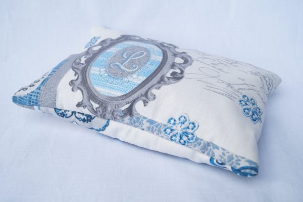 Lavendelkissen Nostalgie Blau – gemütliches Duftkissen mit nostalgischem Motiv