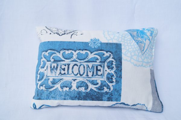 Lavendelkissen Nostalgie Blau – gemütliches Duftkissen mit nostalgischem Motiv